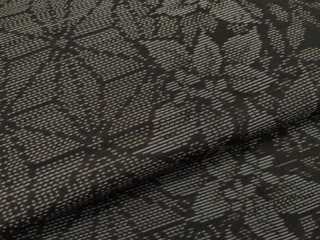 平和屋着物○訪問着 本場染大島紬 麻の葉花文 正絹 逸品 CAAZ8302vf