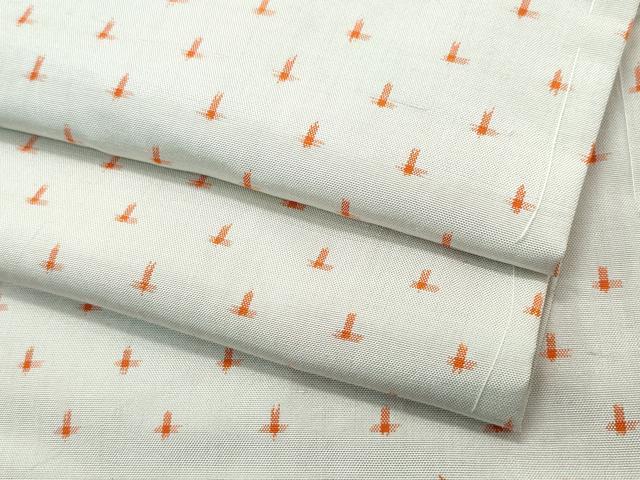 平和屋着物●上質な紬　十字絣文様　正絹　逸品　未使用　CAAR8032vf