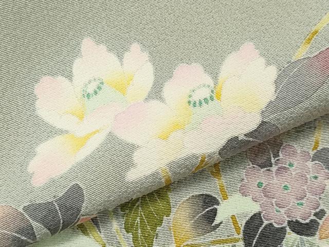 平和屋着物○京加賀友禅 百貫石峰 訪問着 花籠文