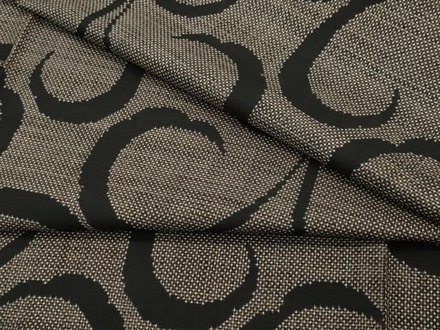 平和屋着物●本場大島紬　7マルキ　泥染め　唐草文　正絹　逸品　未使用　CAAR8077vf