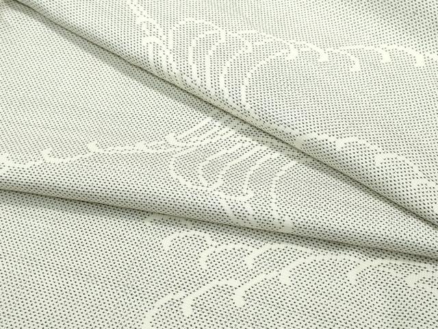 平和屋着物●本場大島紬　白大島　9マルキ　立波文　ますいわ屋扱い　正絹　逸品　CAAR8078vf