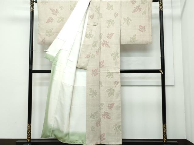 平和屋着物○本塩沢 楓文 正絹 逸品 CAAR8094vf