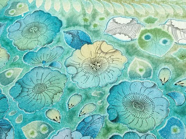 平和屋着物○豪華振袖・長襦袢セット 作家物 絞り 辻が花 暈し染め 銀