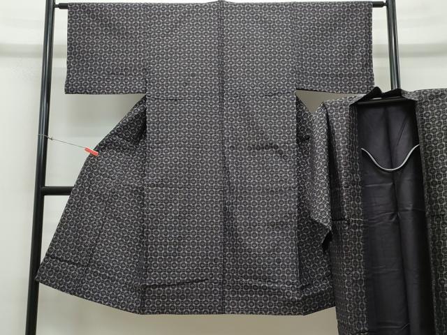 平和屋着物●本場琉球絣　アンサンブル　吉祥文　正絹　逸品　CAAR8129vf