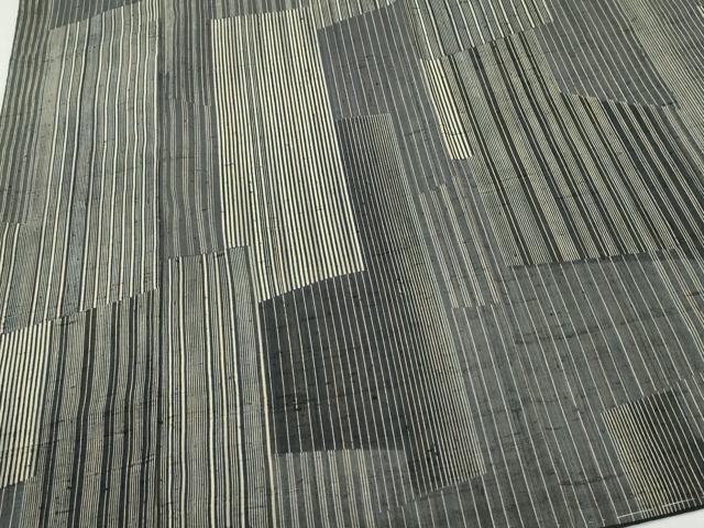 平和屋着物○上質な紬 斜線文 正絹 逸品 未使用 CAAS7027yc