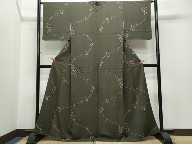 平和屋着物●上質な小紋　瓢箪　正絹　逸品　未使用　CAAR8151vf