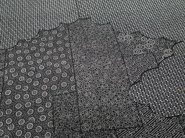 平和屋着物○訪問着 江戸小紋 赤尾吉介作 吉祥文 黒地 正絹