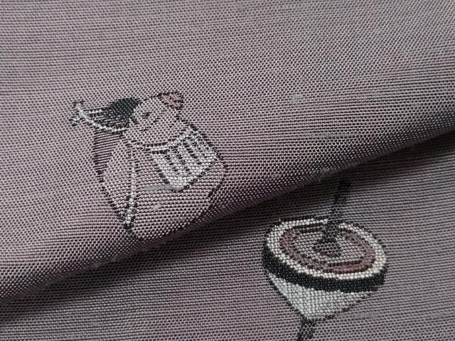 平和屋着物○京の名門・菱屋六右ェ門 紬 玩具文 正絹