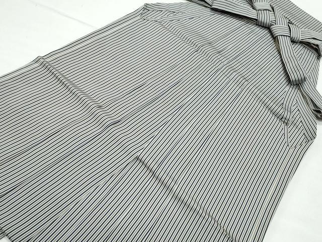 平和屋着物●男性　馬乗り袴　縞　正絹　逸品　CAAR8160vf