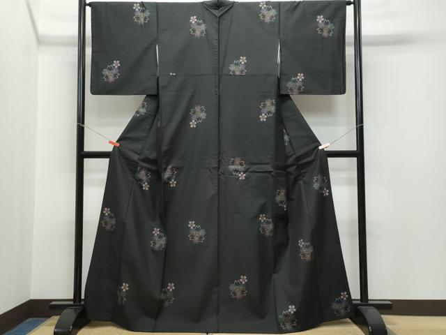 平和屋着物●本場大島紬　訪問着　9マルキ　抽象文様　正絹　逸品　未使用　DAAS2401tw 平和屋着物○本場大島紬 訪問着 9マルキ 抽象文様 正絹 逸品 未使用