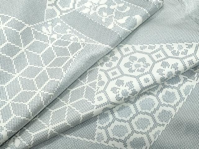 平和屋着物●本場染大島紬　切嵌吉祥花文　正絹　逸品　CAAR8167vf