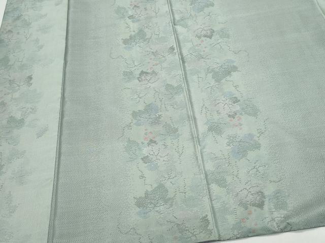 平和屋着物○本場染大島紬 葡萄蔦の葉鳥文 正絹 逸品 DAAS3932ps