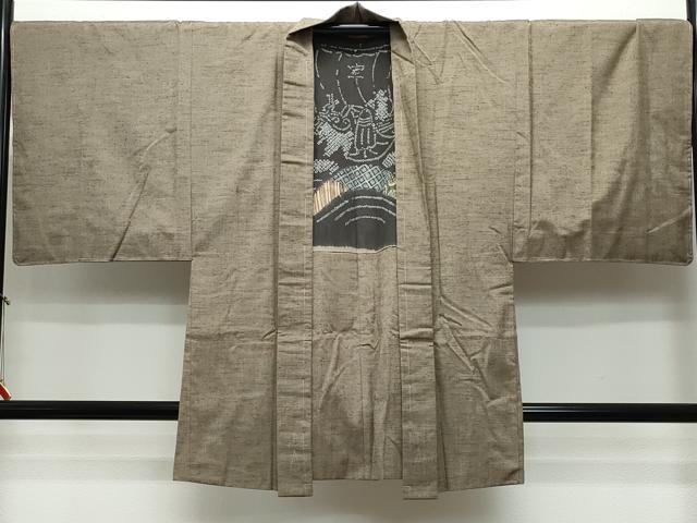 平和屋着物○男性 紬 アンサンブル 濃紺色 正絹 逸品 未使用 CAAS8602vf