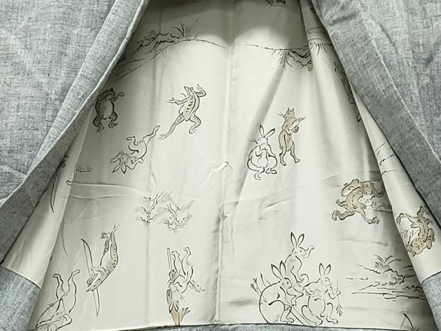 平和屋着物○男性 霞文 アンサンブル 正絹 逸品 CAAR8222vf