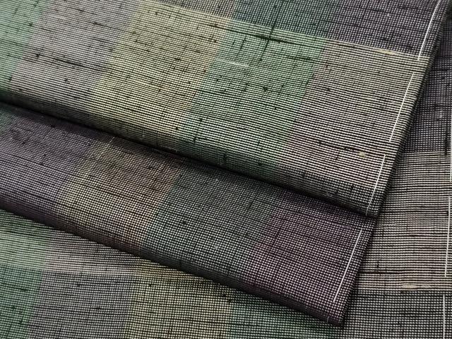 平和屋着物●上質な紬 　市松文様 　正絹　逸品　未使用　CAAR8250vf