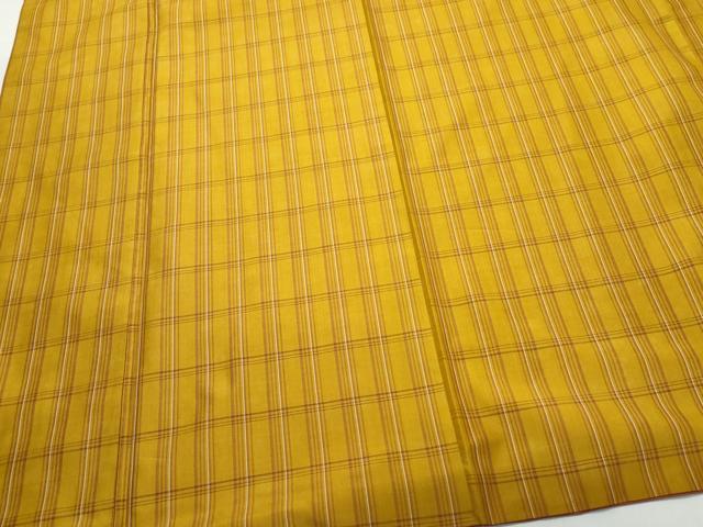 平和屋着物●本場黄八丈　平織　紬　正絹　逸品　CAAR8261vf 平和屋着物○本場黄八丈 平織 紬 正絹 逸品 CAAR8261vf