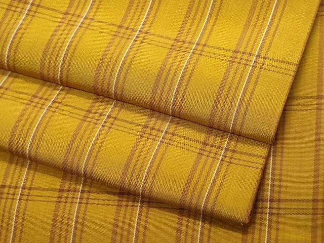 平和屋着物●本場黄八丈　平織　紬　正絹　逸品　CAAR8261vf