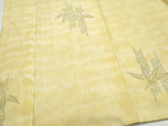 平和屋着物○結城紬 100亀甲 笹竹文 正絹 逸品 CAAR8303vf