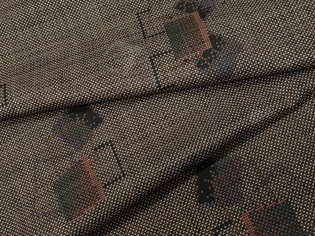 平和屋着物●本場大島紬　7マルキ　泥染め　吉祥文　正絹　逸品　CAAR8336vf