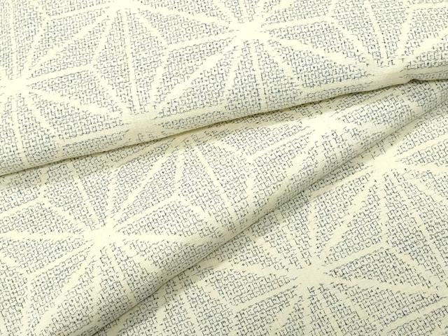 平和屋着物●本場結城紬　重要無形文化財　100亀甲　麻の葉文様　正絹　逸品　CAAR8341vf