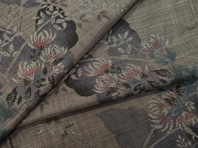 平和屋着物○本場大島紬 9マルキ 舞蝶花文 正絹 逸品 DAAU5078ps