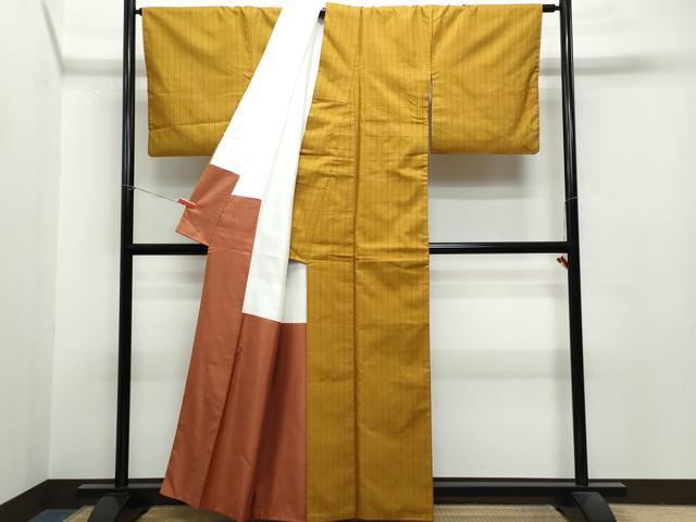 平和屋着物○上質な紬 縞 正絹 逸品 CAAR8385vf