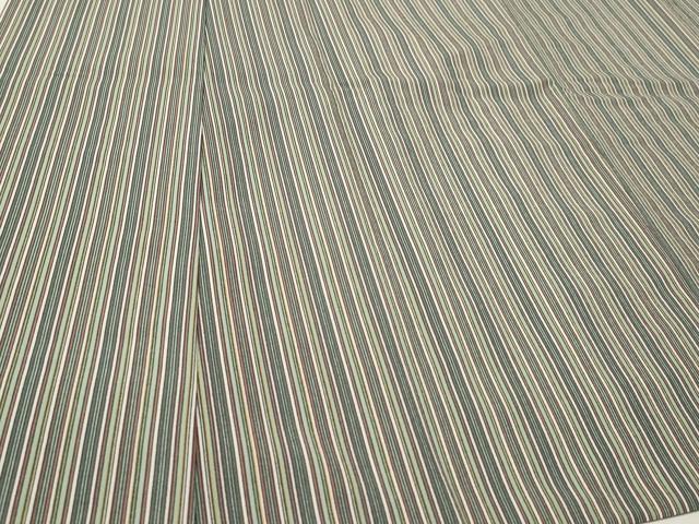 平和屋着物＃道中着 縞 ロング丈 正絹 逸品 CAAR9150id