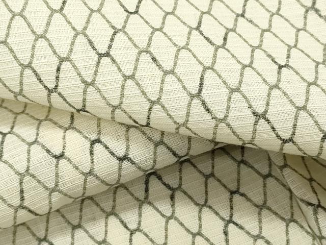 平和屋着物▽上質な小紋　単衣　吉祥文　CAAR9673ev