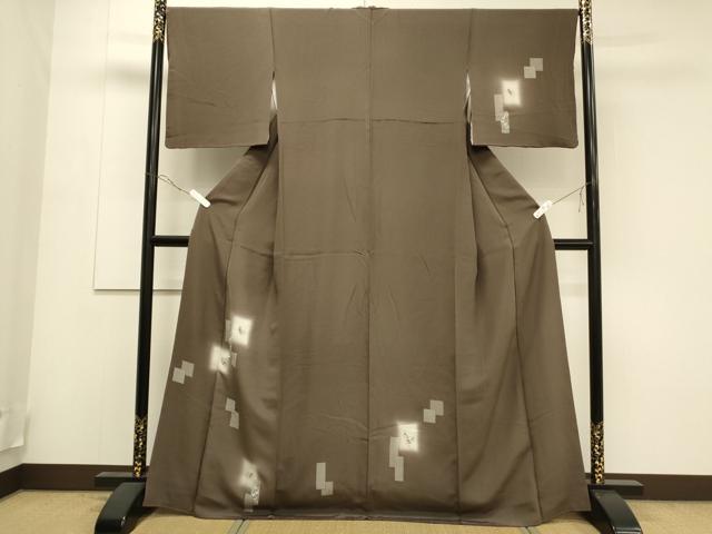 平和屋着物●訪問着　刺繍　瓢箪　短冊蔦の葉文　蛍暈し　銀彩　正絹　逸品　CAAS0043th