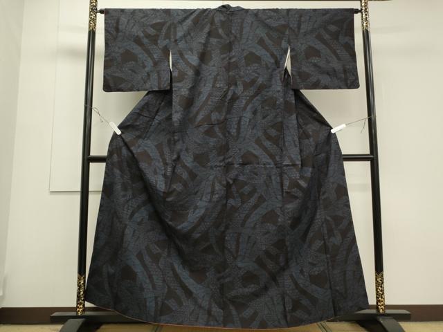 平和屋着物○結城紬 100亀甲 熨斗花文 正絹 逸品 CAAS0077th