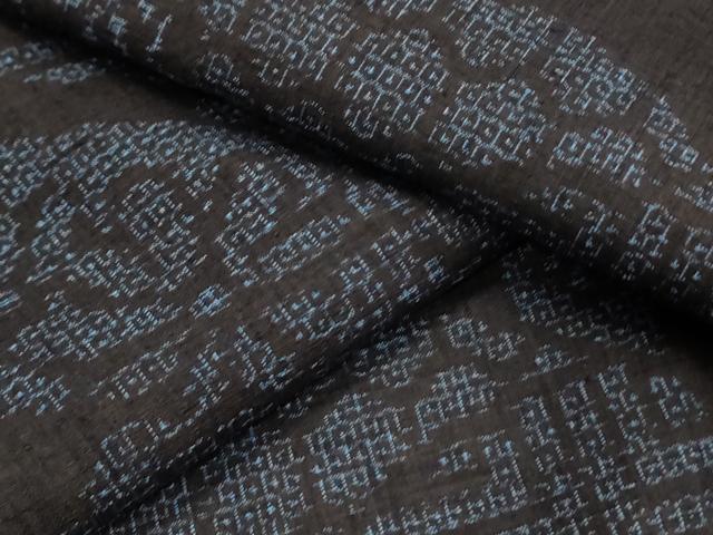 平和屋着物●結城紬　100亀甲　熨斗花文　正絹　逸品　CAAS0077th