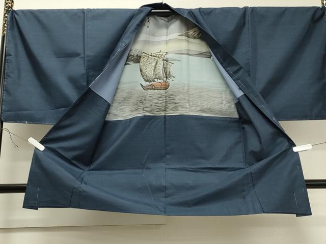 平和屋着物○男性 本場大島紬 アンサンブル キングサイズ 100亀甲 総