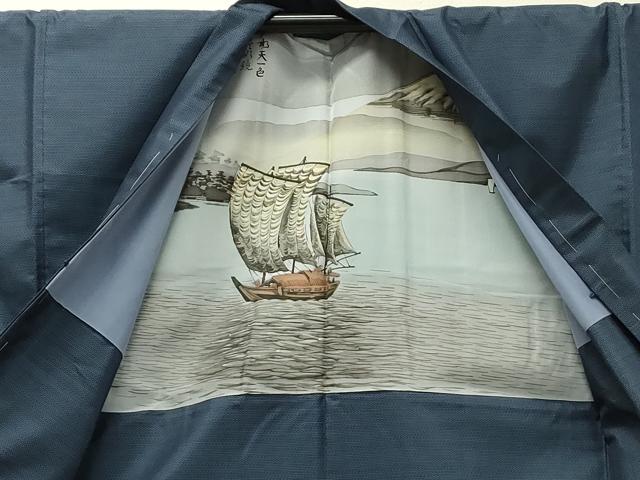 平和屋着物○男性 本場大島紬 アンサンブル キングサイズ 100亀甲 総