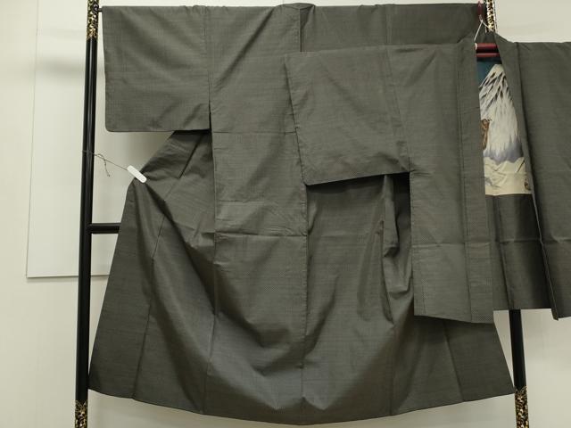 平和屋着物●男性　紬　アンサンブル　吉祥文　正絹　逸品　CAAS0129th