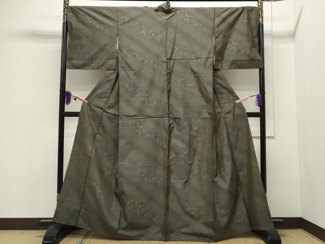 平和屋着物●本場大島紬　舞蝶文　正絹　逸品　CAAS0143th 平和屋着物○本場大島紬 舞蝶文 正絹 逸品 CAAS0143th