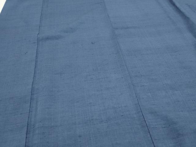 平和屋着物○上質な紬 色無地 深縹色 やまと誂製 正絹 逸品