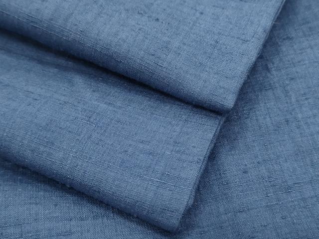 平和屋着物●上質な紬　色無地　深縹色　やまと誂製　正絹　逸品　CAAS0154th