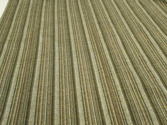 平和屋着物●上質な紬　縞　まるやま扱い　反端付き　正絹　逸品　CAAS0171th 平和屋着物○上質な紬 縞 まるやま扱い 反端付き 正絹 逸品 CAAS0171th