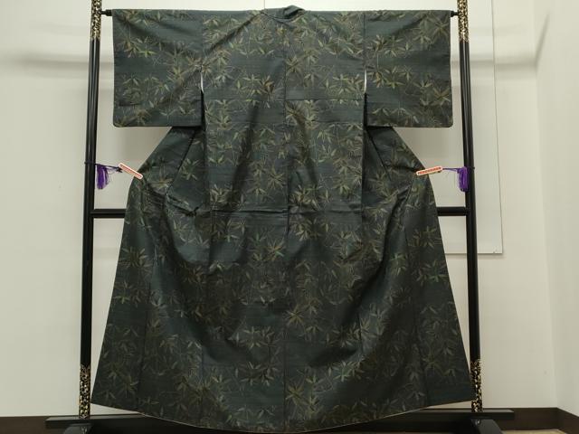 平和屋着物○本場大島紬 訪問着 ろうけつ染め 家屋風景文 正絹 逸品