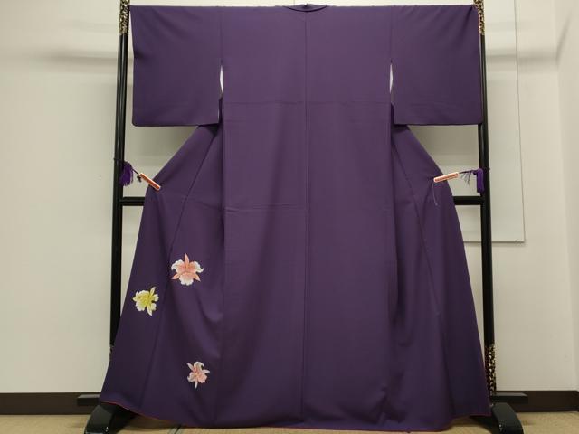 平和屋着物●洗える最高級着物　＜英＞はなぶさ謹製　色留訪問着　総刺繍　舞花文　金糸　CAAS0180th