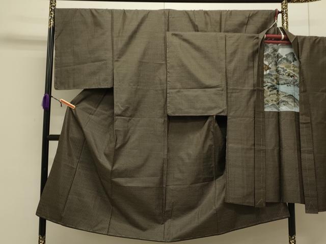 平和屋着物●男性　本場大島紬　アンサンブル　吉祥文　正絹　逸品　CAAS0285th