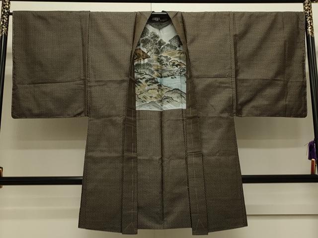 平和屋着物○男性 本場大島紬 アンサンブル 吉祥文 正絹 逸品