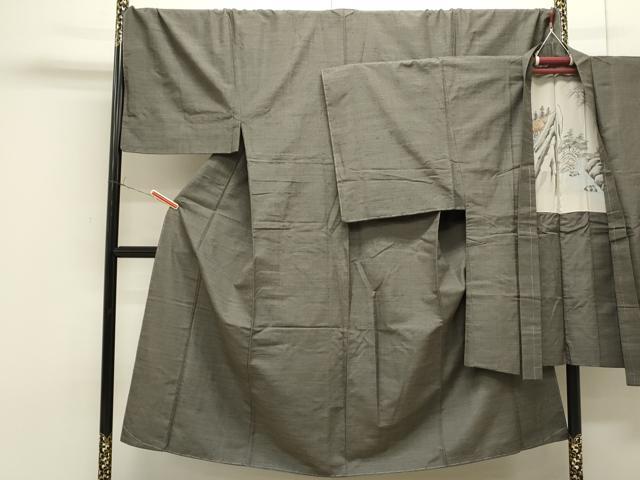 平和屋着物●男性　紬　アンサンブル　吉祥文　キングサイズ　正絹　逸品　未使用　CAAS0290th