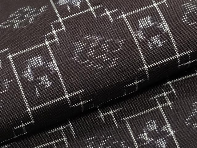 平和屋着物○男性 本場琉球絣 アンサンブル 吉祥文 正絹 逸品 CAAS0298th