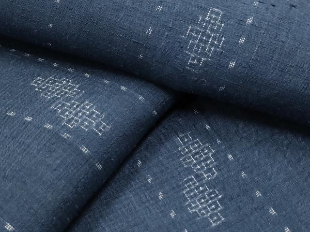 平和屋着物●本場結城紬　80亀甲　吉祥文　正絹　逸品　未使用　CAAS0307th