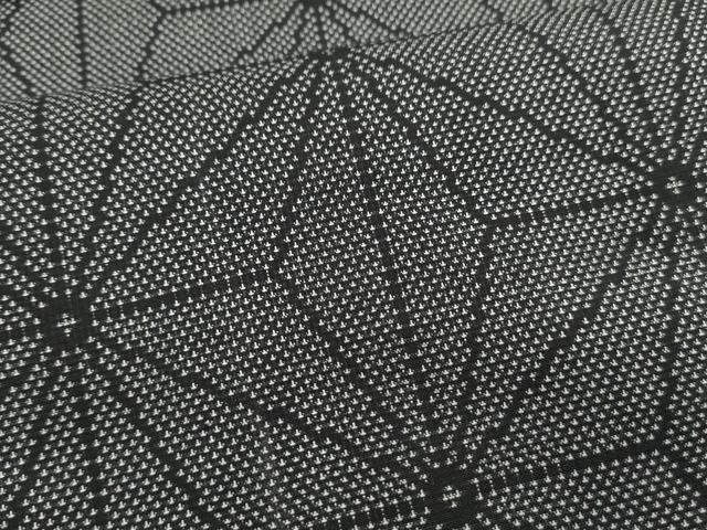 平和屋着物○本場大島紬 9マルキ 麻の葉文様 正絹 逸品 CAAS0323th