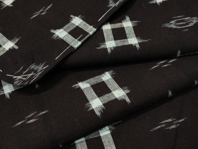 平和屋着物▽久留米絣　単衣　絣文様　綿　逸品　未使用　CAAS0539vp