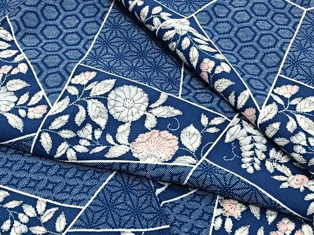 平和屋着物▽小紋　単衣　辻が花　洗える着物　CAAS2419xi 平和屋着物▽小紋 単衣 辻が花 洗える着物 CAAS2419xi 小紋