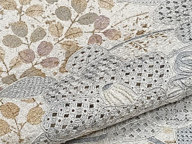 平和屋着物▽中国三大刺繍　スワトウ刺繍　訪問着　単衣　貝桶花文様　金彩　正絹　逸品　CAAS2442xi 平和屋着物▽中国三大刺繍 スワトウ刺繍 訪問着 単衣 貝桶花文様 金彩