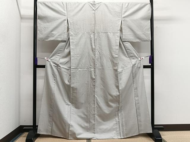 平和屋着物▽上質なお召 単衣 100亀甲 正絹 逸品 CAAS2458xi